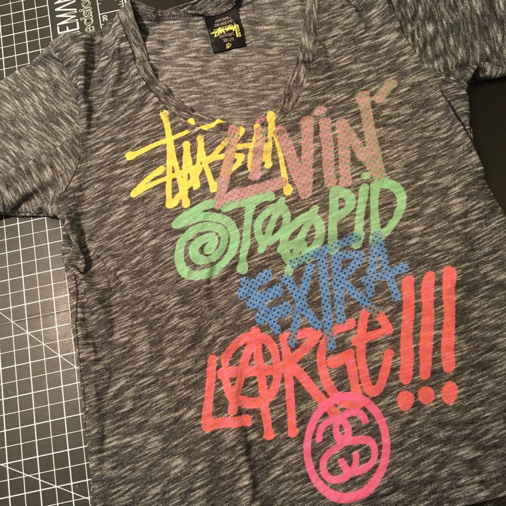 2000s Y2K women’s Increase The Peace Stussy top